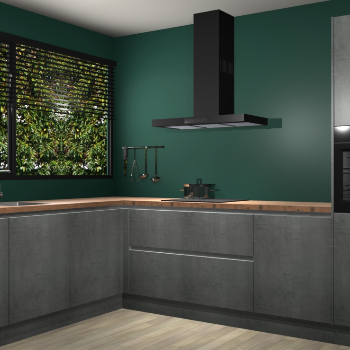 Beton Parelgrijs greeploze keuken Rhodos 56388