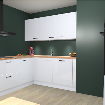 Sneeuwwitte Hoogglans keuken Noorwegen 46299