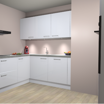 Sneeuwwitte Hoogglans keuken Noorwegen 46398