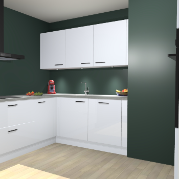 Sneeuwwitte Hoogglans keuken Noorwegen 46418