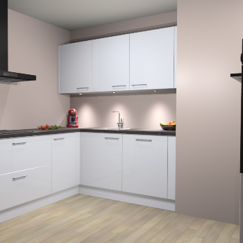 Sneeuwwitte Hoogglans keuken Noorwegen 46399