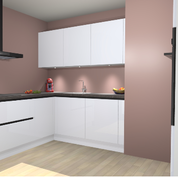 Sneeuwwitte Hoogglans  greeploze keuken Noorwegen 46431