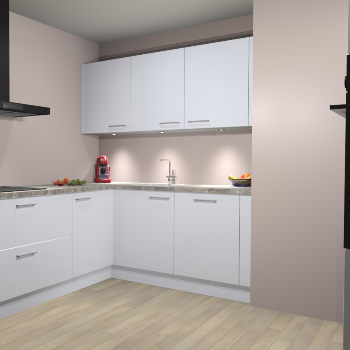 Sneeuwwitte Hoogglans keuken Noorwegen 46401