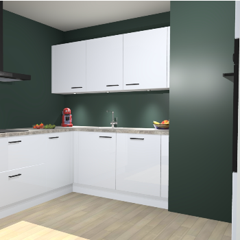 Sneeuwwitte Hoogglans keuken Noorwegen 46420