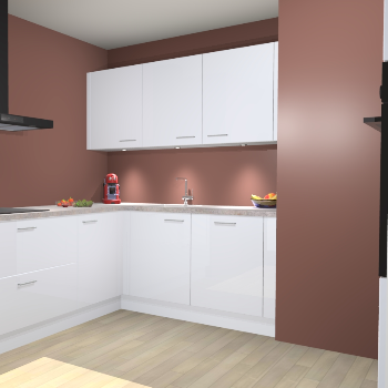 Sneeuwwitte Hoogglans keuken Noorwegen 46410