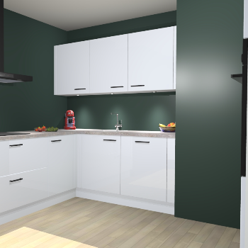 Sneeuwwitte Hoogglans keuken Noorwegen 46421