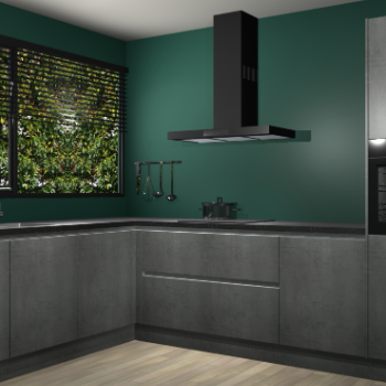 Beton Parelgrijs greeploze keuken Rhodos 56603