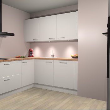 Zijdegrijze Hoogglans keuken Noorwegen 46281