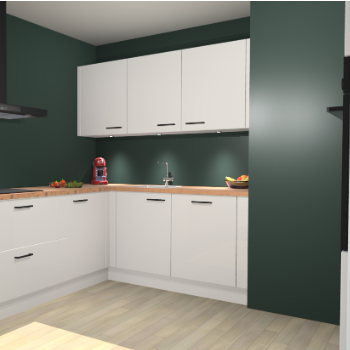 Zijdegrijze Hoogglans keuken Noorwegen 46300