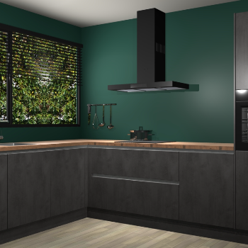 Beton Antraciet greeploze keuken Rhodos 56617