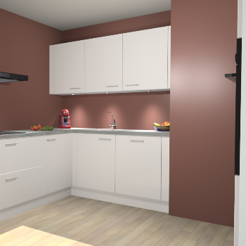 Zijdegrijze Hoogglans keuken Noorwegen 46749