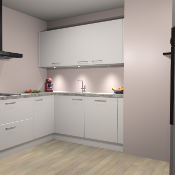 Zijdegrijze Hoogglans keuken Noorwegen 46568