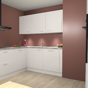 Zijdegrijze Hoogglans keuken Noorwegen 46752