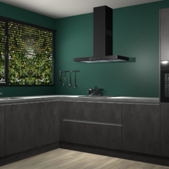 Beton Antraciet greeploze keuken Rhodos 56638