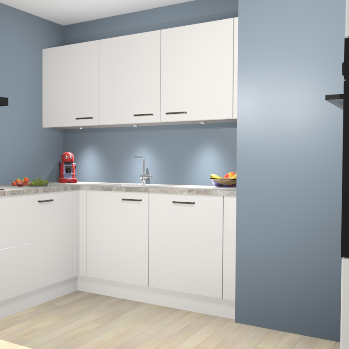 Zijdegrijze Hoogglans keuken Noorwegen 46769