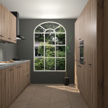 Goud Eiken keuken Dawei 89238