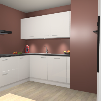 Zijdegrijze Hoogglans keuken Noorwegen 46755