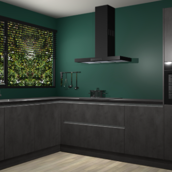 Beton Antraciet greeploze keuken Rhodos 56692