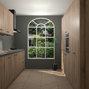 Goud Eiken keuken Dawei 89244