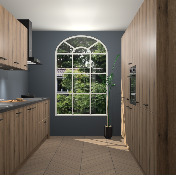 Goud Eiken keuken Dawei 89245