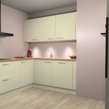 Magnolia Hoogglans keuken Noorwegen 46282