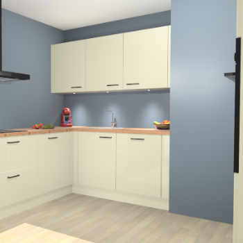 Magnolia Hoogglans keuken Noorwegen 46479