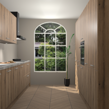 Goud Eiken keuken Dawei 89248