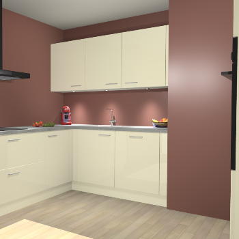 Magnolia Hoogglans keuken Noorwegen 47034