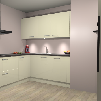 Magnolia Hoogglans keuken Noorwegen 46785