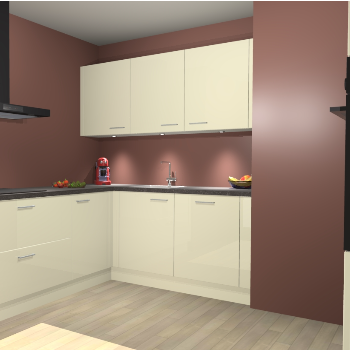 Magnolia Hoogglans keuken Noorwegen 47035