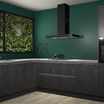 Beton Antraciet greeploze keuken Rhodos 56728