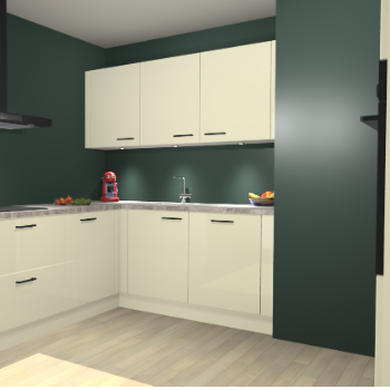 Magnolia Hoogglans keuken Noorwegen 47046