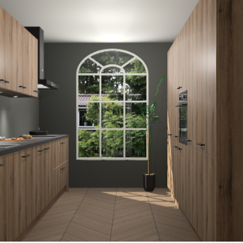 Goud Eiken keuken Dawei 89264