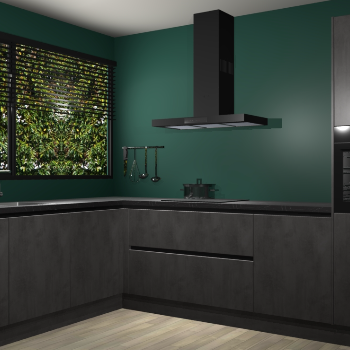 Beton Antraciet greeploze keuken Rhodos 56743