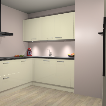 Magnolia Hoogglans keuken Noorwegen 46788