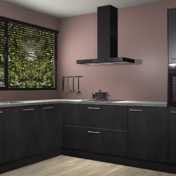 Beton Zwarte keuken Rhodos 56815