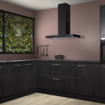 Beton Zwarte keuken Rhodos 56877