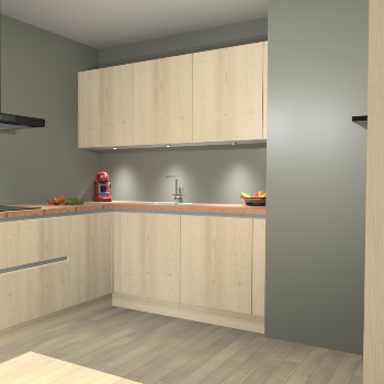 Vuren greeploze keuken Noorwegen 44207