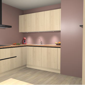 Vuren greeploze keuken Noorwegen 44212