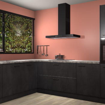 Beton Zwarte keuken Rhodos 56894