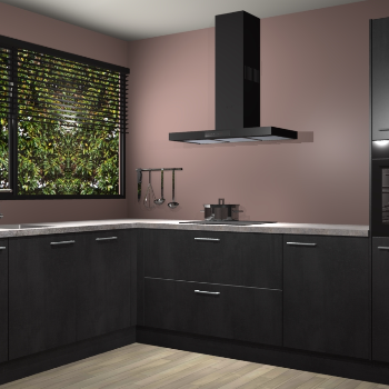 Beton Zwarte keuken Rhodos 56897