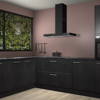 Beton Zwarte keuken Rhodos 56905