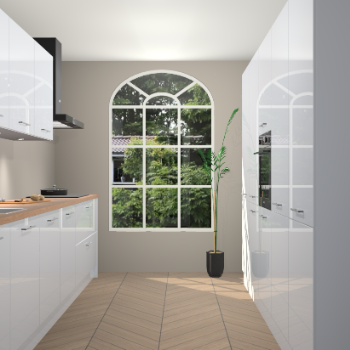 Sneeuwwitte hoogglans keuken Dawei 89308