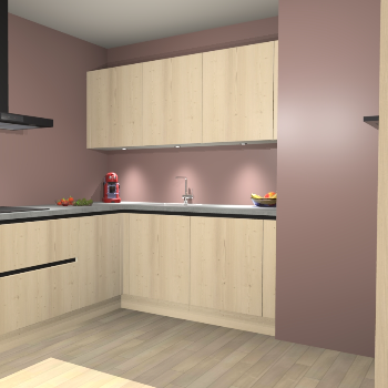 Vuren greeploze keuken Noorwegen 44470