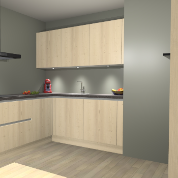 Vuren greeploze keuken Noorwegen 44516