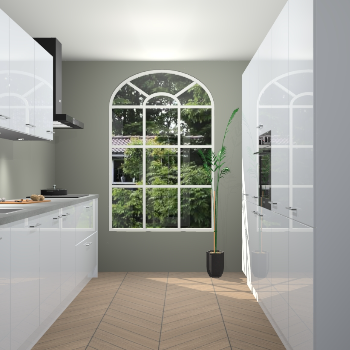 Sneeuwwitte hoogglans keuken Dawei 89316