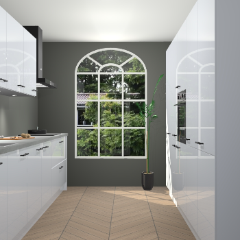 Sneeuwwitte hoogglans keuken Dawei 89318