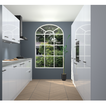 Sneeuwwitte hoogglans keuken Dawei 89319