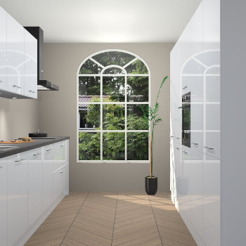 Sneeuwwitte hoogglans keuken Dawei 89321