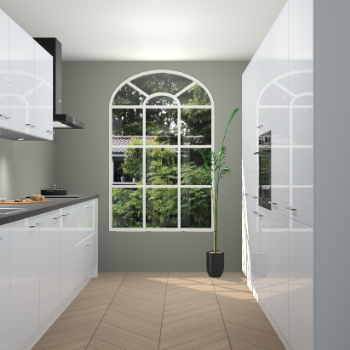 Sneeuwwitte hoogglans keuken Dawei 89322